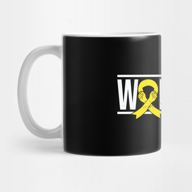 Endometriosis Warrior with Yellow Awareness Ribbon by GiftTrend